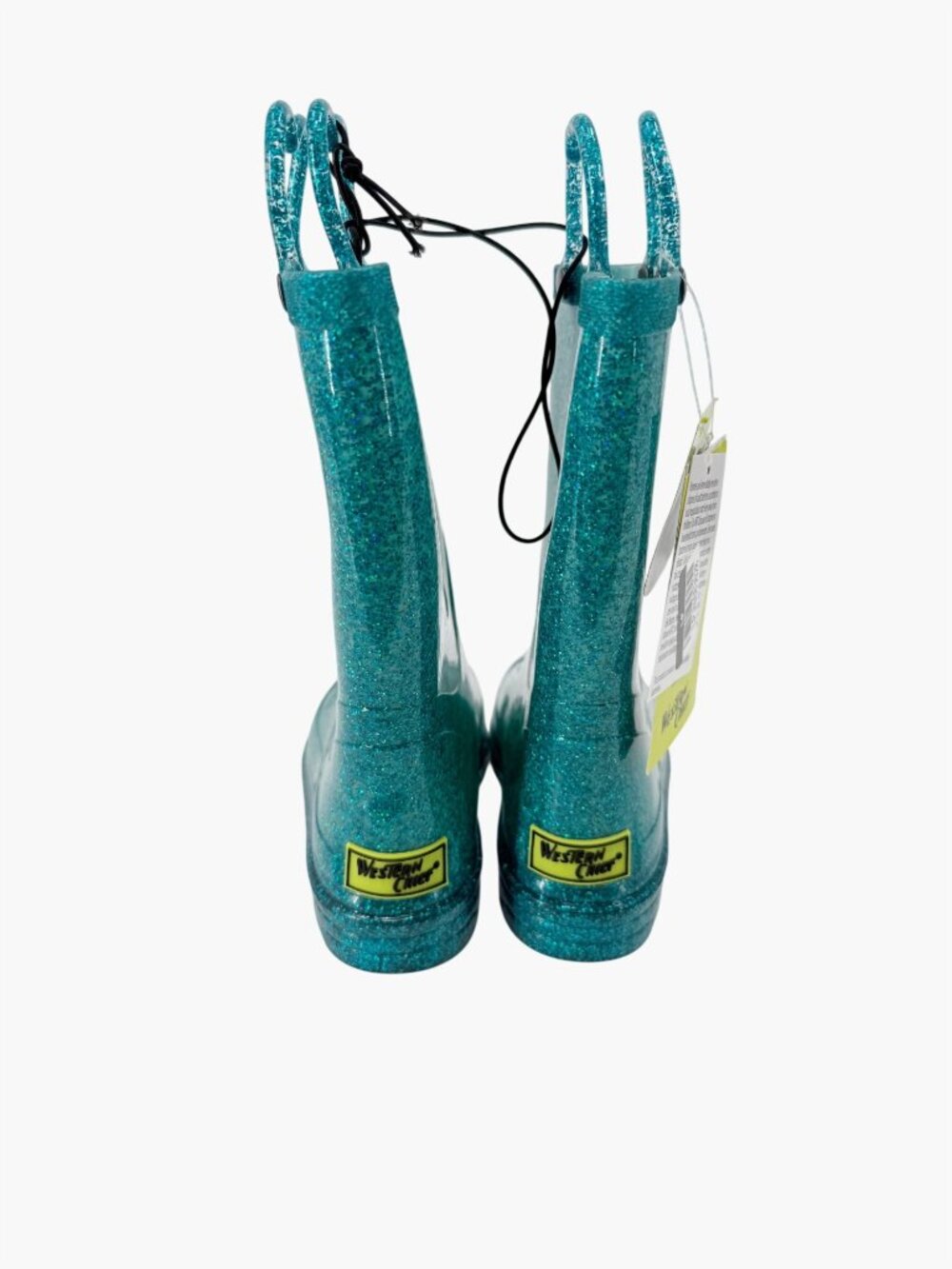 NEW Western Chief Toddler Girls' Abby Glitter Rain Boots - Teal - Size 12 - Picture 4 of 5